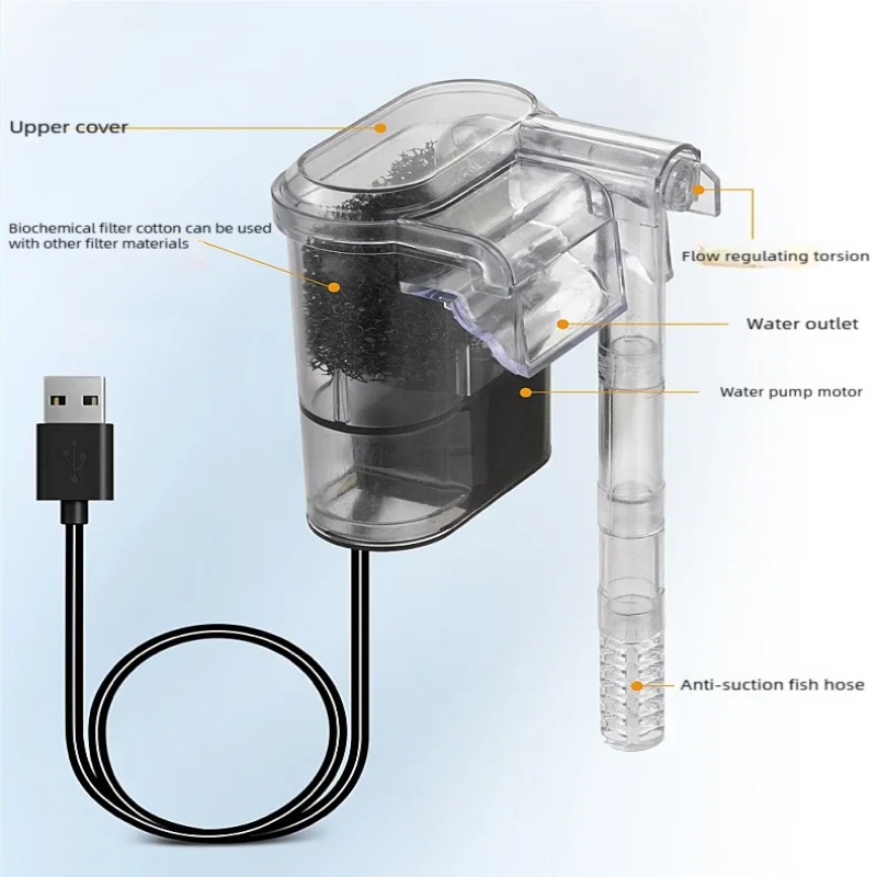 Mini hangend USB-filter voor a - Marine Aquarium Mini recensie en prijs